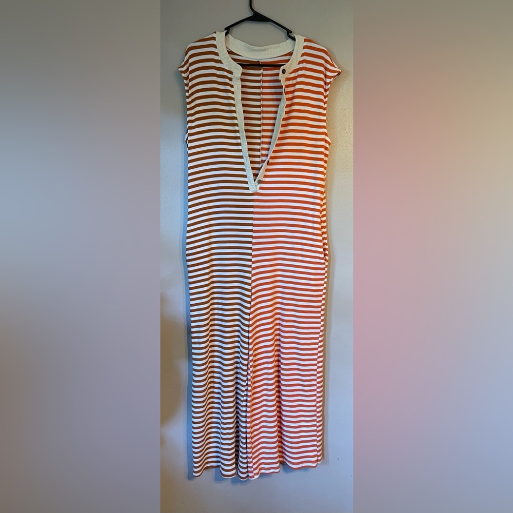 Sleeveless Striped Jumpsuit